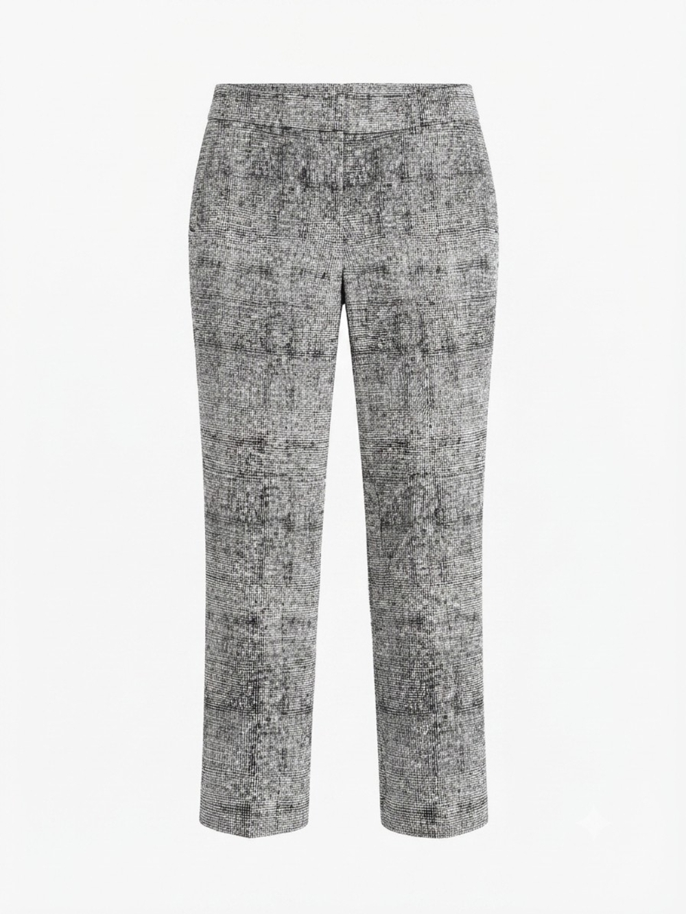 Kenar Gray Textured Straight-Leg Pants